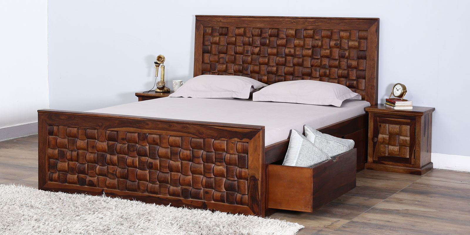 Toronto Wooden Bed Queen Size